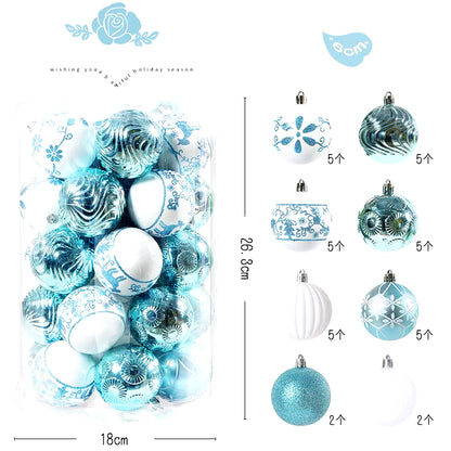 Navidad Creative Christmas Ornament Set X-Mas Tree Hanging Balls Bauble Pendants Decor for Home