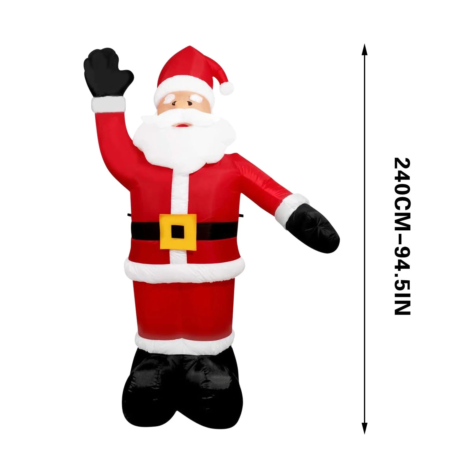 8Ft Tall Happy Christmas Inflatable Santa Is Here Bringing Cheer Annual Perfect Christmas Winter LED Lights Decor Blow up Lighted Yard Lawn Decor Home Family Outside