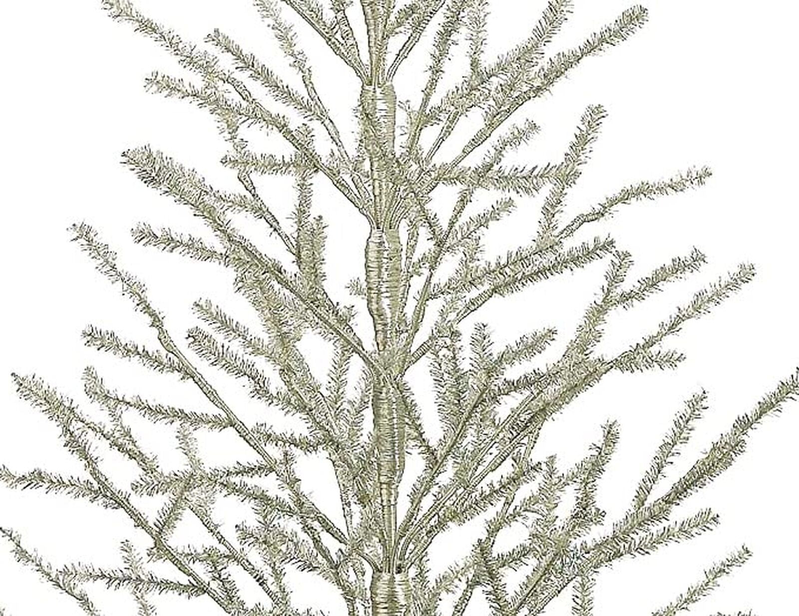 40 Inch Tinsel Christ Mas Tree Antique Silver - 3.33 Foot Tinsel Pine Tree