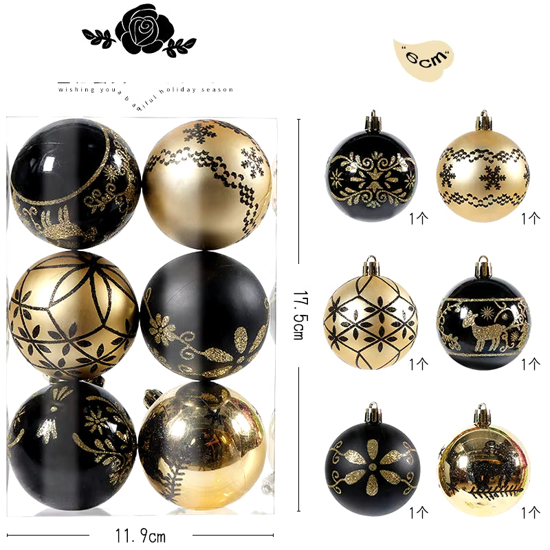 Navidad Creative Christmas Ornament Set X-Mas Tree Hanging Balls Bauble Pendants Decor for Home