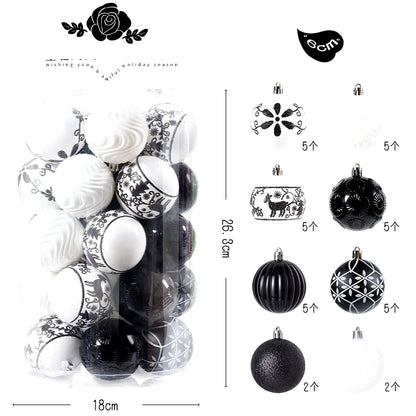 Navidad Creative Christmas Ornament Set X-Mas Tree Hanging Balls Bauble Pendants Decor for Home