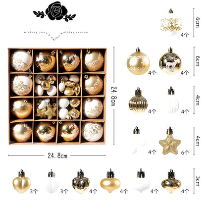 Navidad Creative Christmas Ornament Set X-Mas Tree Hanging Balls Bauble Pendants Decor for Home