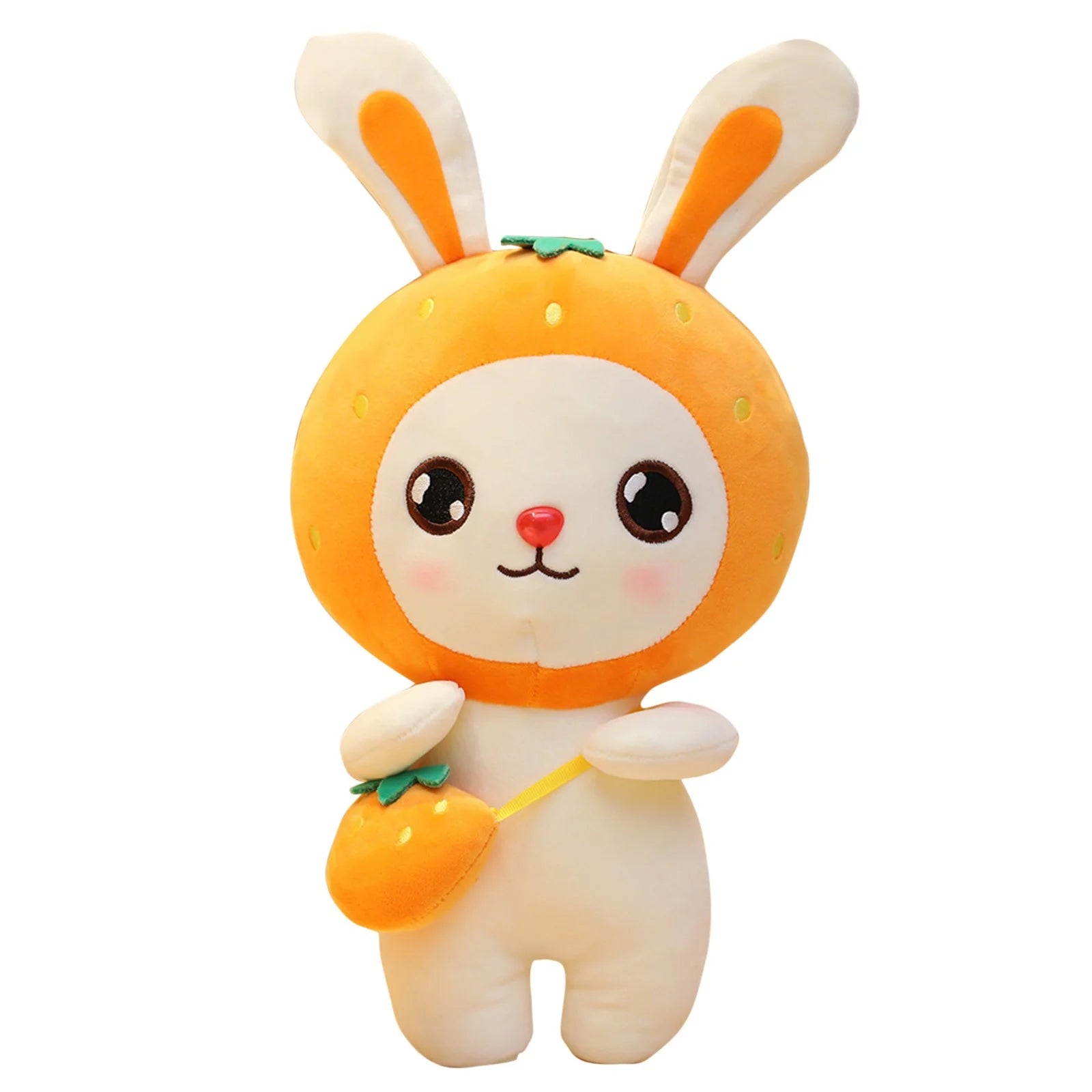 Plush Stuffed Toy Easter Scarf Cute Cute Bunny for Kids Holiday Gifts Cute Fruit Bunny Doll Orange Rabbit Doll