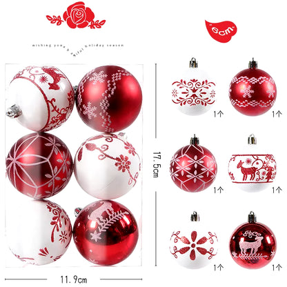 Navidad Creative Christmas Ornament Set X-Mas Tree Hanging Balls Bauble Pendants Decor for Home