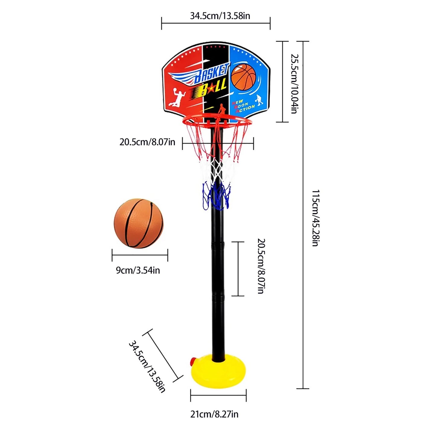 Basketball Hoop for Kids Stand with Dart Board - Portable Kids Basketball Goal Adjustable Height 3.2FT-6.2FT Indoor Outdoor Christmas Birthday Gifts for Toddlers 3 4 5 6 7 8 Christmas Gifts