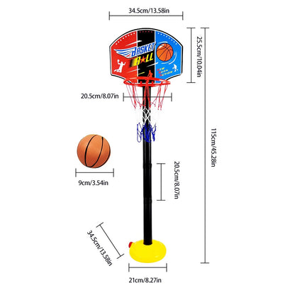 Basketball Hoop for Kids Stand with Dart Board - Portable Kids Basketball Goal Adjustable Height 3.2FT-6.2FT Indoor Outdoor Christmas Birthday Gifts for Toddlers 3 4 5 6 7 8 Christmas Gifts