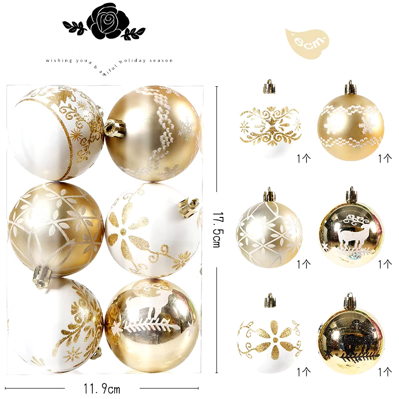 Navidad Creative Christmas Ornament Set X-Mas Tree Hanging Balls Bauble Pendants Decor for Home